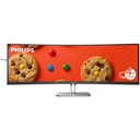 Philips 49B2U5900C 49" Class Dual Quad HD (DQHD) Curved Screen LED Monitor - 32:9 - Textured Silver