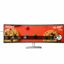 Philips 49B2U5900C 49" Class Dual Quad HD (DQHD) Curved Screen LED Monitor - 32:9 - Textured Silver