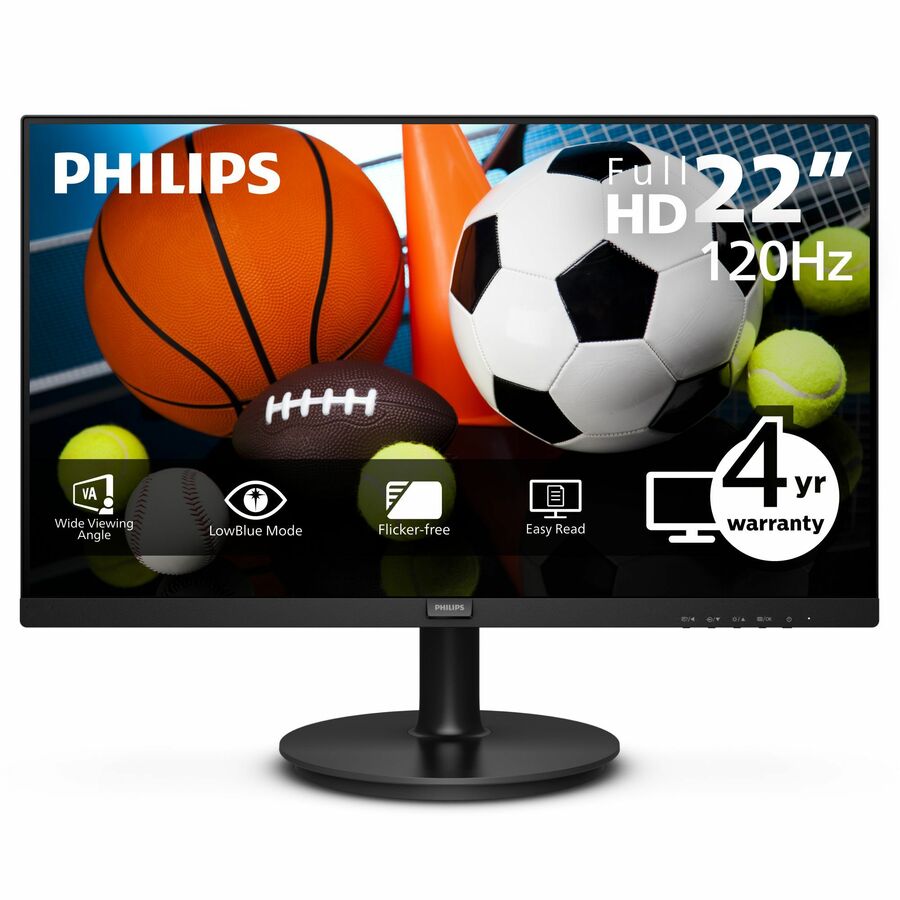 Philips V-line 221V8LB3S 22" Class Full HD LED Monitor - 16:9 - Textured Black