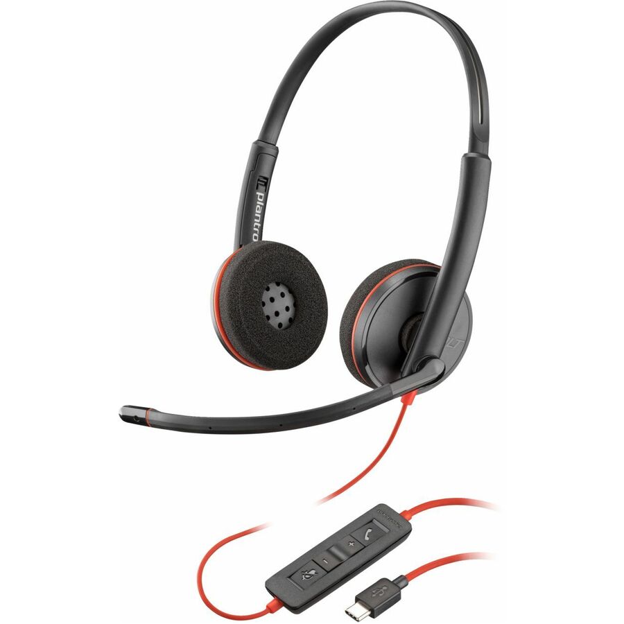 Poly Blackwire 3220 Stereo Headset +USB-C/A Adapter TAA