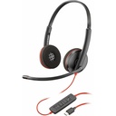 Poly Blackwire 3220 Stereo Headset +USB-C/A Adapter TAA