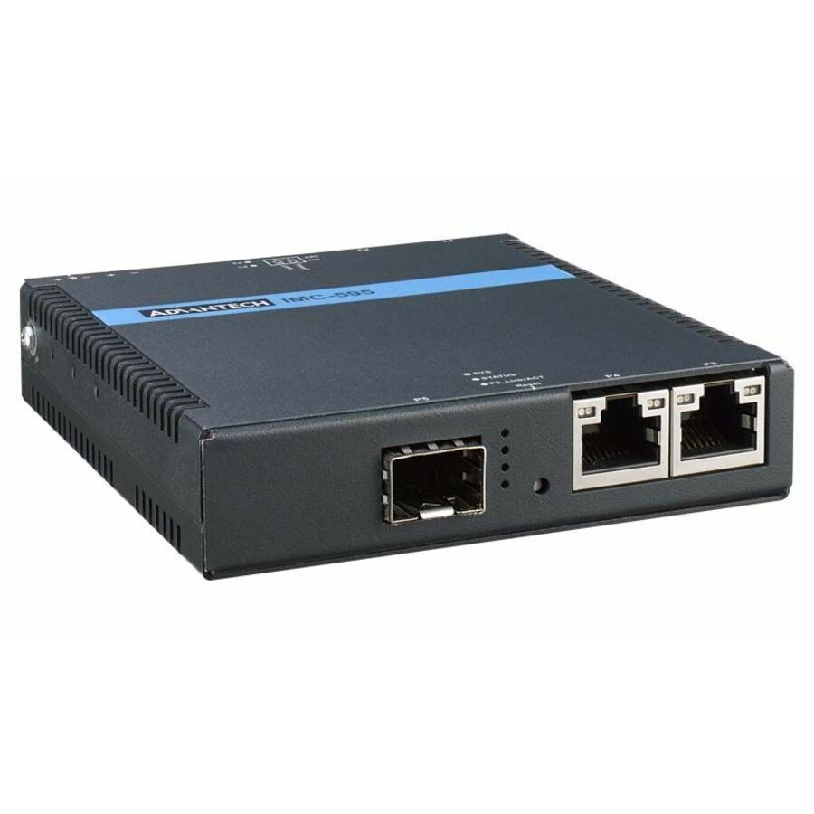 Advantech Industrial 4TX/1SFP Light Managed PoE BT Media Converter