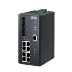Advantech 8G+4SFP Port Gigabit Unmanaged Redundant Industrial PoE Switch