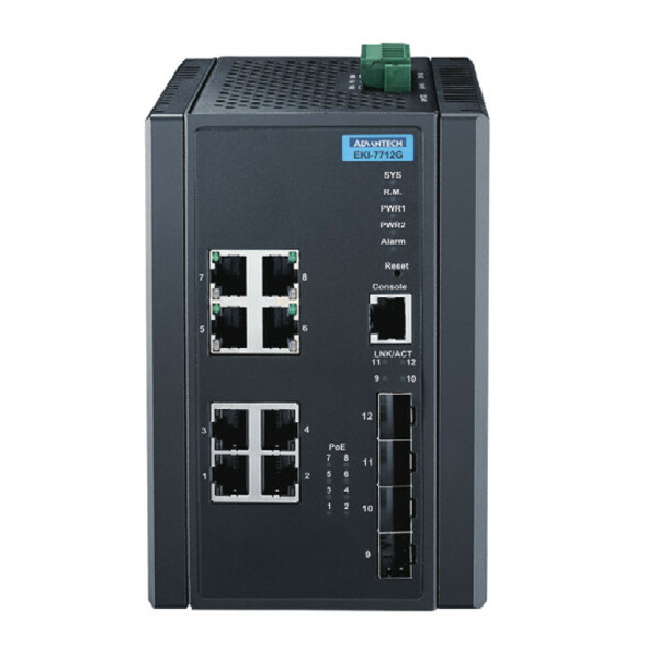 B+B SmartWorx EKI-7712G-4FMPI Ethernet Switch