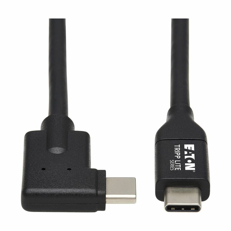 Eaton Tripp Lite Series USB-C Cable (M/M) - USB 3.2 Gen 1 (5 Gbps), Thunderbolt 3 Compatible, Right-Angle Plug, 2 m (6.6 ft.)