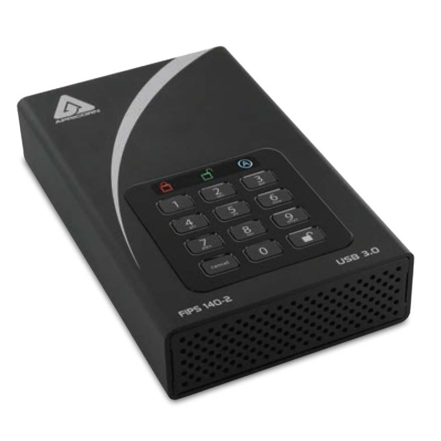 Apricorn Aegis Padlock DT FIPS ADT-3PL256F-2000 2 TB Desktop Hard Drive - 3.5" External - Black