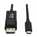 Tripp Lite by Eaton USB-C to DisplayPort Adapter Cable (M/M) 4K 60 Hz HDR Locking DP Connector 3 ft. (0.9 m)