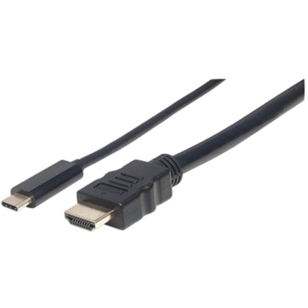 USB-C to HDMI Cable, 4K@30Hz, 1m, Black, Male to Male, Three Year Warranty