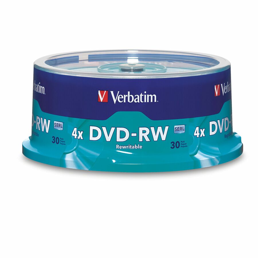 DVD-RW 4.7GB 4X with Branded Surface - 30pk Spindle