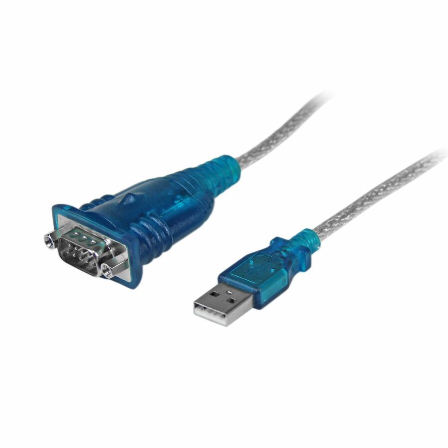 StarTech 17in (43cm) 1-Port USB to Serial Adapter Cable, USB-A to DB9 RS232, USB to RS232 Adapter, Prolific Chipset - M/M