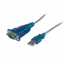 StarTech 17in (43cm) 1-Port USB to Serial Adapter Cable, USB-A to DB9 RS232, USB to RS232 Adapter, Prolific Chipset - M/M