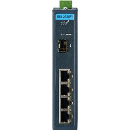 Advantech 4 GE + 1 SFP Ind. Unmanaged Switch W/T