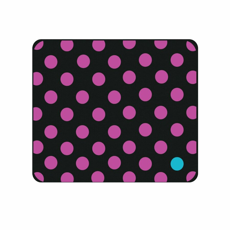 OTM Classic Prints Black Mouse Pad, Dotty Gone Violet