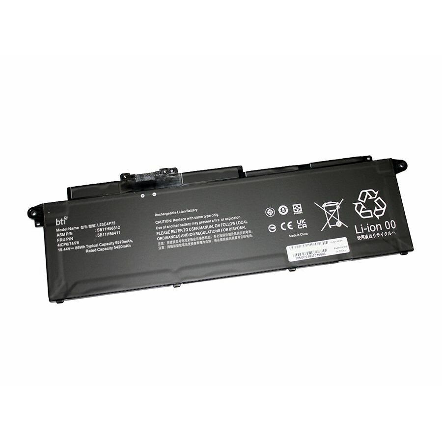 BTI L23C4P72-BTI 4-CELL 15.44V LI-ION NOTEBOOK BATTERY L23C4P72, SB11H56312, 5B11H56411, L23M4P71, SB11H56313, 5B11H56412