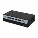 IOGEAR 4-Port Dual View True Universal (DP/HDMI) Secure KVM Switch w/Audio and CAC Support