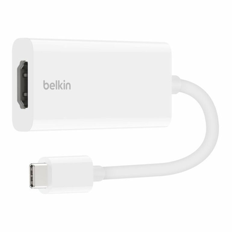 Belkin USB-C (M) to HDMI (F) Audio Video Adapter - Supports Dolby Vision - 4K at 60Hz - Adapter Cable - White