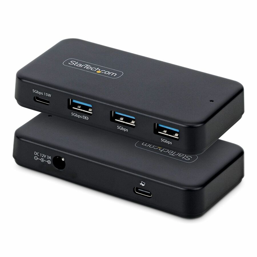 StarTech 4-Port USB-C and USB-A Hub, 5Gbps, Self-Powered, 2-in-1 USB-C and USB-A Host Cable, 1x USB-C and 3x USB-A (1x BC 1.2)