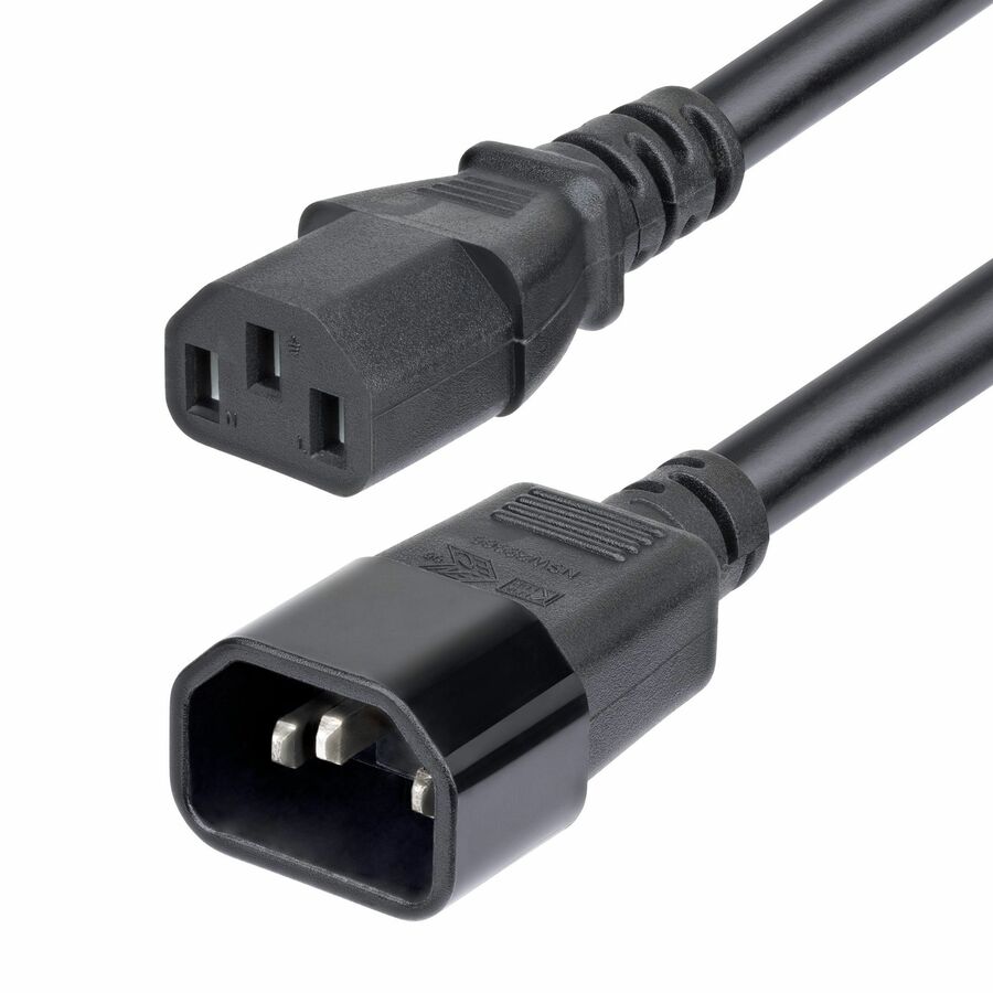 StarTech 15ft (4.5m) Power Extension Cord, C14 to C13 PDU Power Cord, 15A 250V, 14AWG, UL Listed