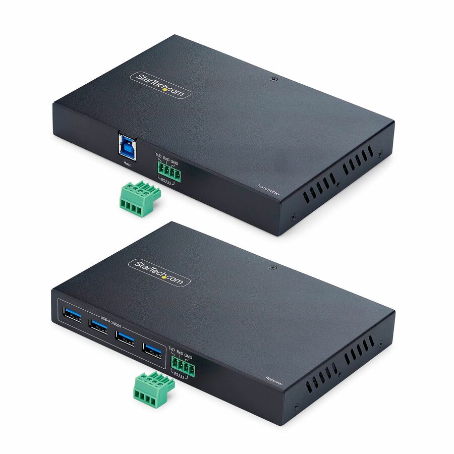 StarTech 4-Port USB 3.0 Extender over Ethernet up to 330ft via Cat6a/Cat7/Cat8 RJ45, Extension Adapter for Remote USB Devices, TAA