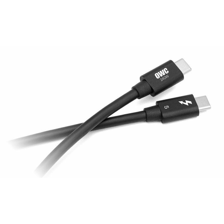 OWC 0.8M (31.5") Thunderbolt 5 (USB-C) Cable Black for Thunderbolt And USB-C Devices - Black