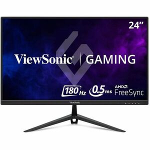 ViewSonic VX2428A 24 Inch 1080p Gaming Monitor, IPS Display with 180Hz and 0.5ms for Fast Gameplay, FreeSync and Eye Care Technology for Smooth Visuals, HDMI, and DisplayPort Inputs