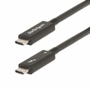 StarTech 6ft (2m) Active Thunderbolt 4 Cable, 40Gbps, 100W PD, 4K/8K Video, Intel-Certified, Compatible w/Thunderbolt 3/USB 3.2/DisplayPort