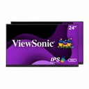 ViewSonic VG2448A-2_H2 24 Inch Dual Pack Head-Only 1080p IPS Monitor with Ultra-Thin Bezels, HDMI, DisplayPort, USB, and VGA for Home and Office