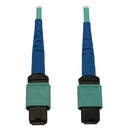 Tripp Lite by Eaton 40/100/400G Multimode 50/125 OM3 Fiber Optic Cable (24F MTP/MPO-PC F/F) LSZH Aqua 25 m (82 ft.)