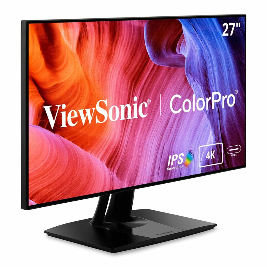 ViewSonic VP2768a-4K 27 Inch Premium IPS 4K Monitor with Advanced Ergonomics, ColorPro 100% sRGB Rec 709, 14-bit 3D LUT, Eye Care, HDMI, USB C, DisplayPort for Professional Home and Office