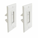 Sanus In-Wall Cable Management Kit - 2 Brush Wall Plates - White