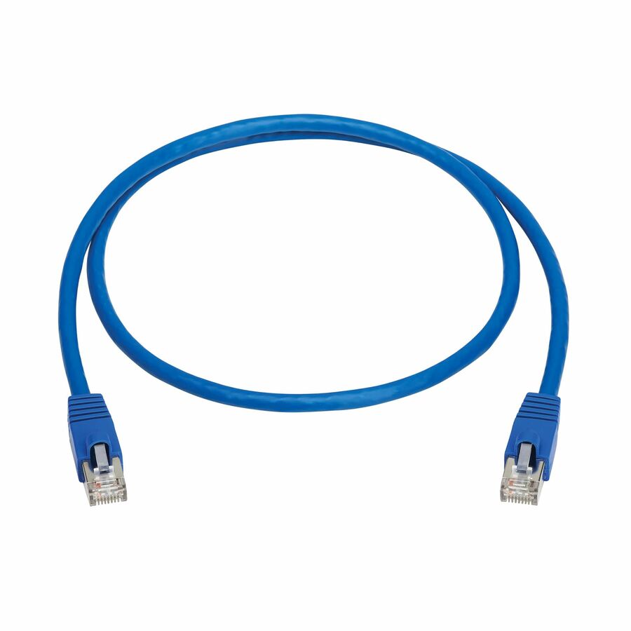 Eaton Tripp Lite Series Cat8 40G Snagless SSTP Ethernet Cable (RJ45 M/M), PoE, Blue, 3 ft. (0.9 m)