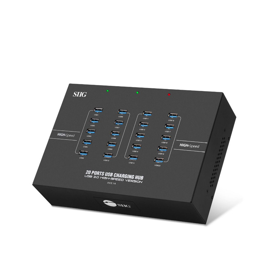 SIIG 20-Port Industrial USB 3.0 Hub with Charging - 200W