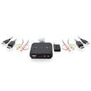 IOGEAR 2-Port USB DisplayPort Cable KVM Switch