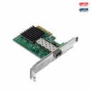 TRENDnet 10 Gigabit PCIe SFP+ Network Adapter, Convert A PCIe Slot Into A 10G SFP+ Slot, Supports 802.1Q, Standard & Low-Profile Brackets Included, Compatible With Windows & Linux, Black, TEG-10GECSFP