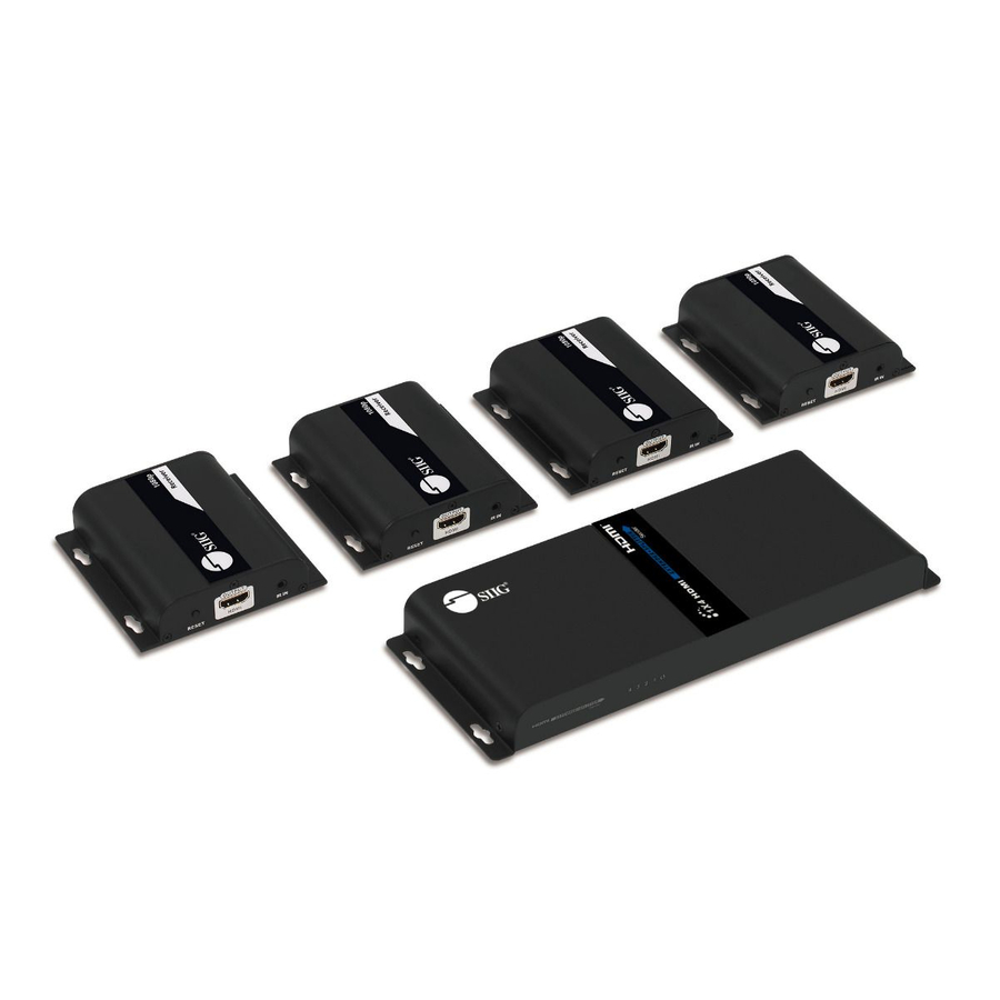 SIIG 1x4 1080p HDMI Splitter HDbitT over IP Extender Kit - 120m