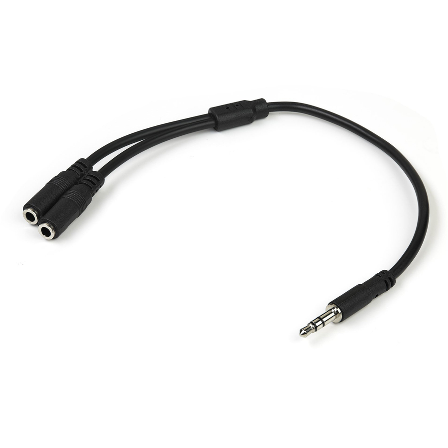 StarTech Slim Stereo Splitter Cable - 3.5mm Male to 2x 3.5mm Female