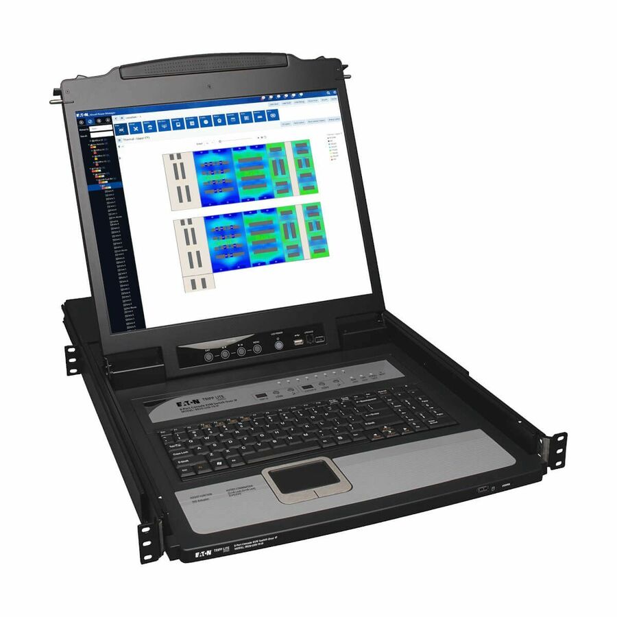 Eaton Tripp Lite Series NetDirector 8-Port 1U Rack-Mount Console KVM Switch with 19-in. LCD and IP Remote Access