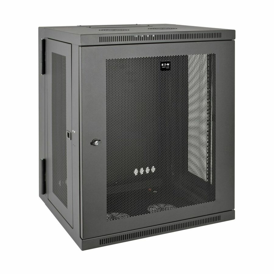 Tripp Lite by Eaton SmartRack 15U Low-Profile Switch-Depth Wall-Mount Half-Height Rack Enclosure Hinged Back