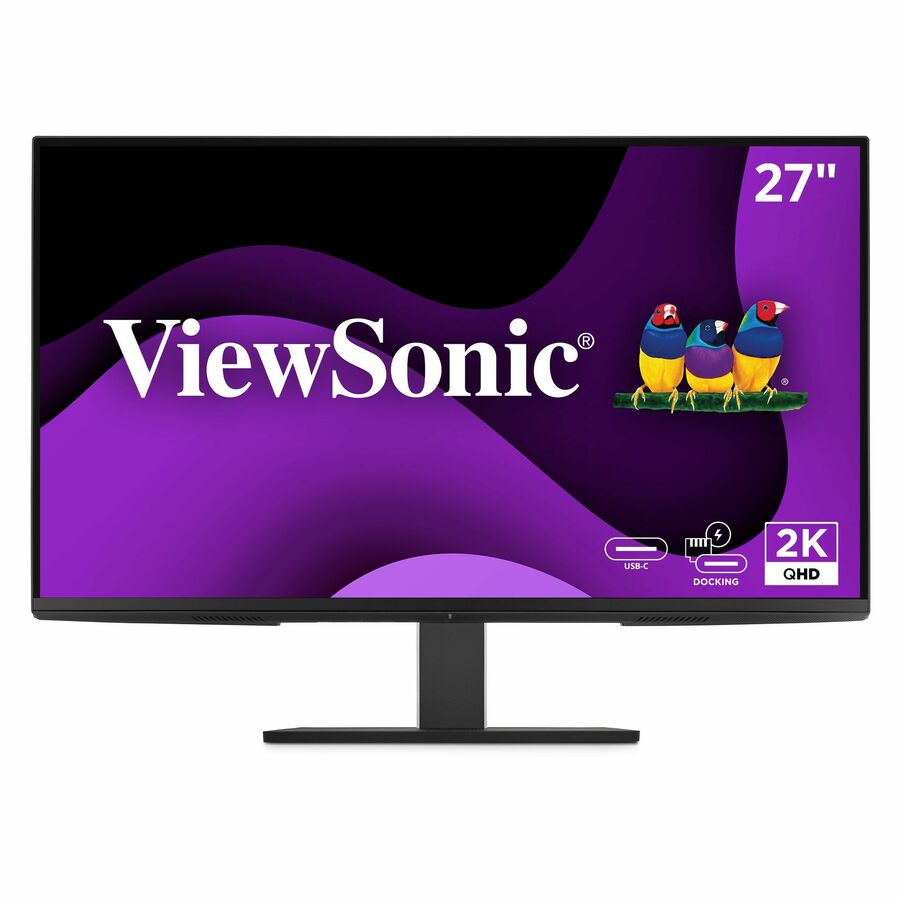 ViewSonic VG2758-2K 27 Inch 1440p IPS Docking Monitor with Advanced Ergonomics, 100W USB C, 5-port USB Hub, HDMI, DisplayPort, and Daisy Chain for Home and Office