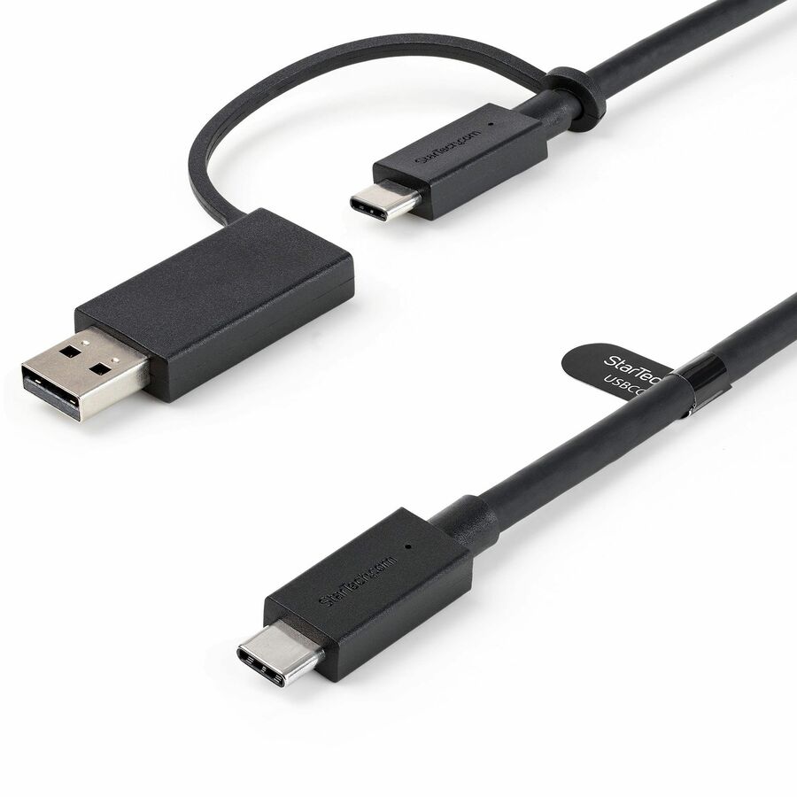 StarTech 3.3ft (1m) USB-C Cable with USB-A Adapter Dongle, USB 10Gbps/5Gbps, 100W (5A) PD, 8K 60Hz / 4K 144Hz DP Alt Mode