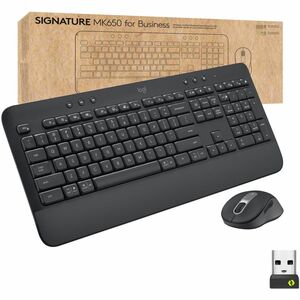 [12LogMK650] Logitech Signature MK650 Combo for Business, Wireless Mouse and Keyboard, Logi Bolt, Bluetooth, SmartWheel, Globally Certified, Graphite