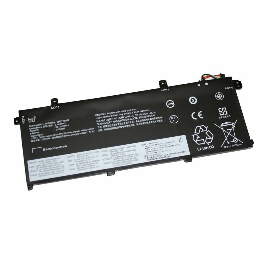 BTI 02DL007-BTI 3-CELL 11.55V LI-ION BATTERY FOR LENOVO THINKPAD P14S, P43S, P43S 20RH, T14, T14 GEN1, T14 GEN2, T490, T495