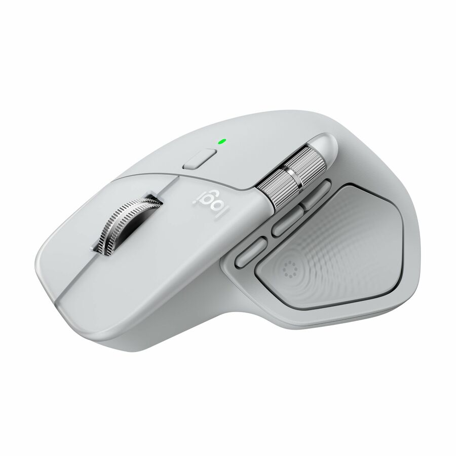 Logitech MX Master 4 for Mac, Ergonomic Bluetooth Mouse with Advanced Performance Haptic Feedback, Ultra-Fast Scrolling, USB-C Charging, MacOS, iPadOS, Windows - white silver