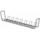StarTech Under Desk Cable Management Tray, 24" Long, Basket Style, Screw-On Installation, Metal, Black, TAA-Compliant