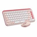 Logitech POP ICON COMBO, Bluetooth Keyboard and Mouse Combo, Comfortable Typing, Programmable Keys and Buttons, Quiet Clicks (Rose & Off-white)