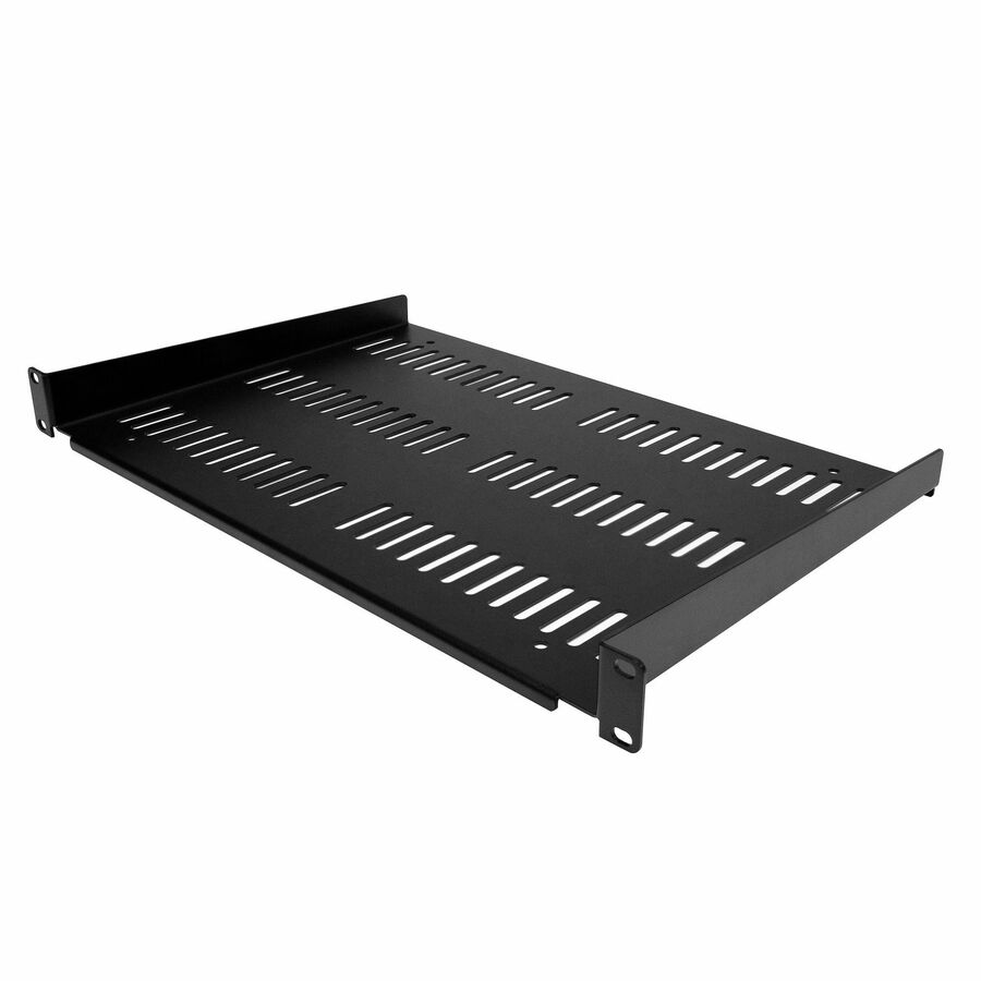 StarTech 1U Vented Server Rack Cabinet Shelf - Fixed 12" Deep Cantilever Rackmount Tray for 19" Data/AV/Network Enclosure w/Cage Nuts