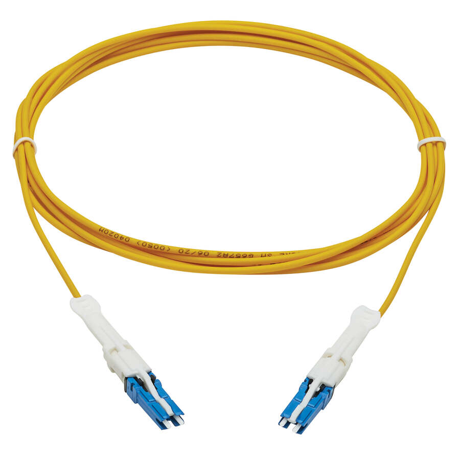 Eaton Tripp Lite Series 400G Duplex Singlemode 9/125 OS2 Fiber Optic Cable (CS-UPC/CS-UPC), Round LSZH Jacket, Yellow, 3 m