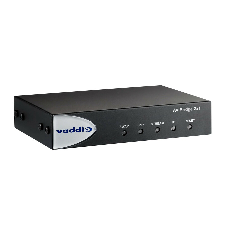 Vaddio AV Bridge 2x1 Video and Audio Mixer for Video Conferencing - Black