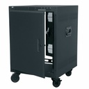Middle Atlantic 14RU PTRK Portable Rolling 4-Post Rack - 24in Depth Floor Rack - No Wood Laminate Top - TAA Compliant