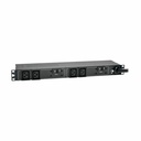 Tripp Lite by Eaton PDU 5.8kW Single-Phase 200-240V Basic PDU 4 C19 Outlets NEMA L6-30P Input 12 ft. (3.66 m) Cord 1U Rack-Mount